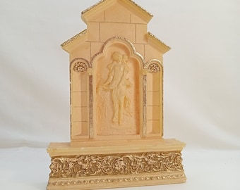 Bas-relief Figurine Fireplace Decor Office Table Shelves Collectible Vintage