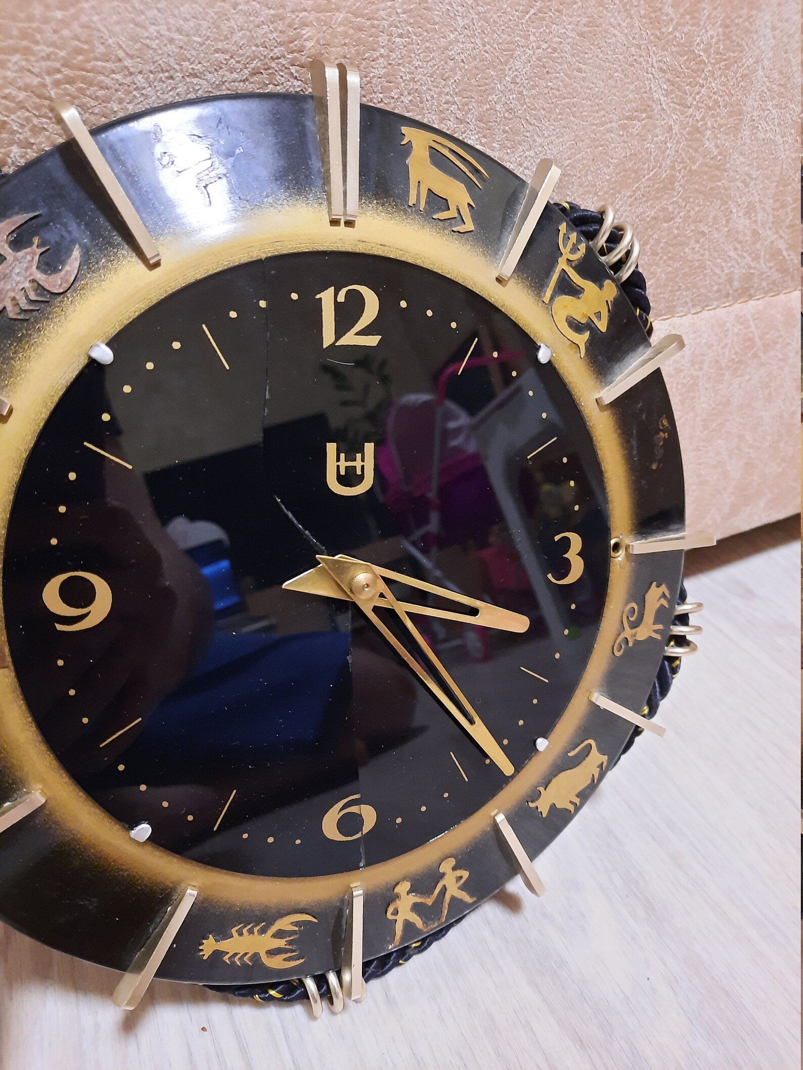 Vintage Mechanical Wall Clock Horoscope Horoscope Clock ZODIAC Etsy