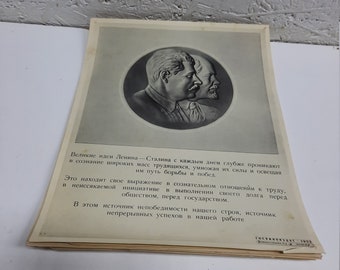 Soviet Magazine Great Ideas of Stalin and Lenin USSR Communism Propaganda 1952