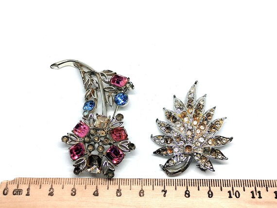 Vintage brooch, decoration for clothes 2 pcs, bro… - image 10