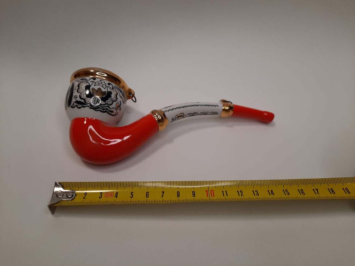 Vintage Souvenir Smoking Pipe Porcelain Wall Decor Pipe Etsy