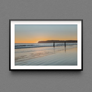 California Beach Sunset Photo Print -Nature Wall Art, Modern Home Decor, Fine Art Photography, Travel Coronado San Diego, orange and blue