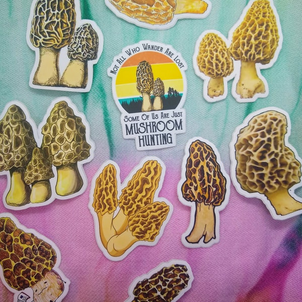 full set Morel Mushroom Sticker Set