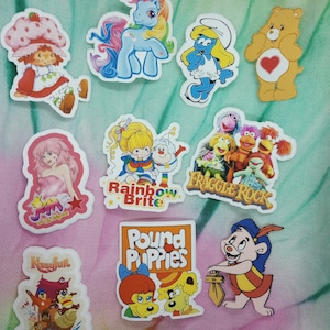 Full Set of 10 old school cartoon sticker set