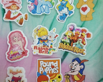 Full Set of 10 old school cartoon sticker set
