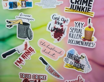 Full set True Crime stickers