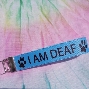 I am Deaf keychain