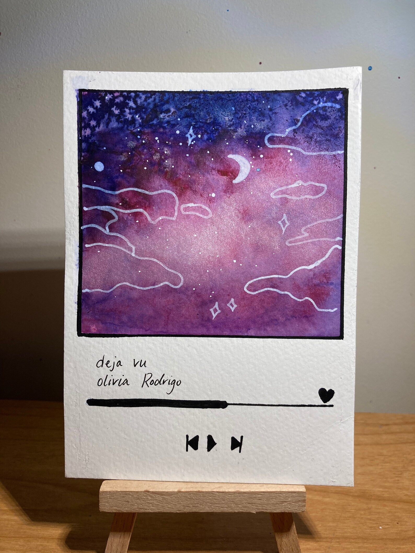 Polaroid watercolour painting watercolour painting handmade Etsy