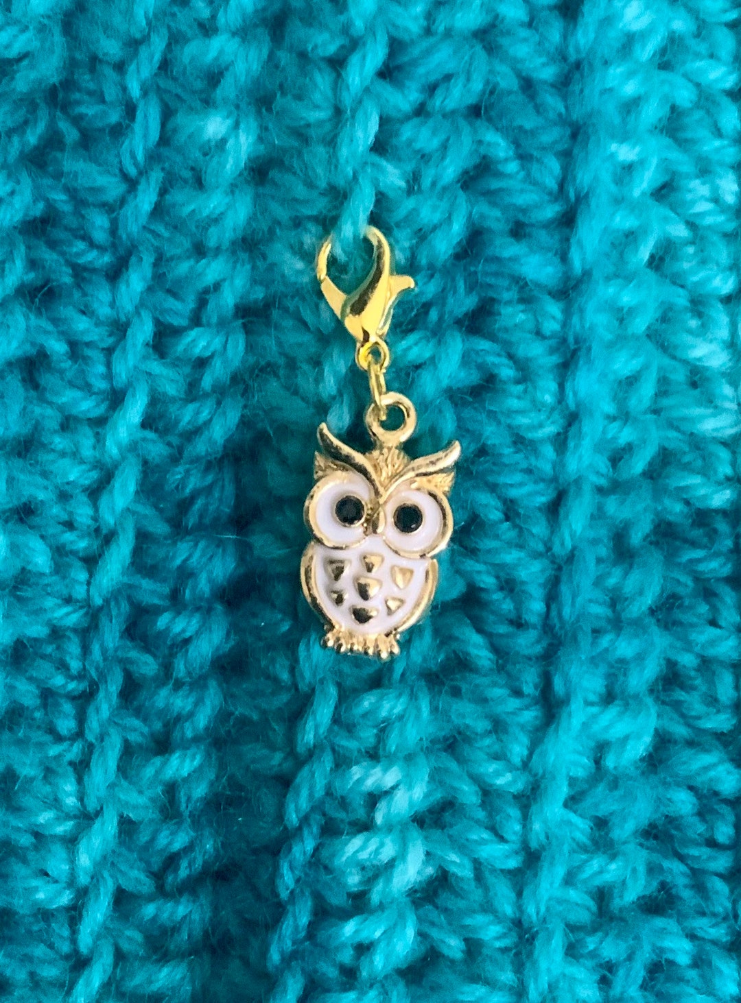 Goldcoloured Owl Stitch Markers/progress Keepers for Knitting or