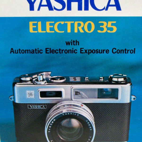 Original YASHICA ELECTRO 35 rangefinder camera ,  Sales Brochure, Original not a Copy