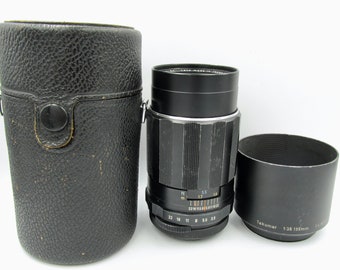 PENTAX 135mm f3.5 Asahi SMC (Super Multi Coated) Takumar  , Prime Lens. Pentax M42 Screw Mount Original Lens Hood & Case. read first