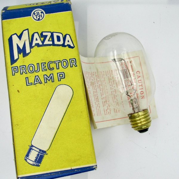 1940s MAZDA Projector Lamp Class A.1. 240v 500w ES Screw Fitting NOS Unused with Box