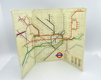 Vintage LONDON UNDERGROUND Map  dated 1962 Original not a copy or repro