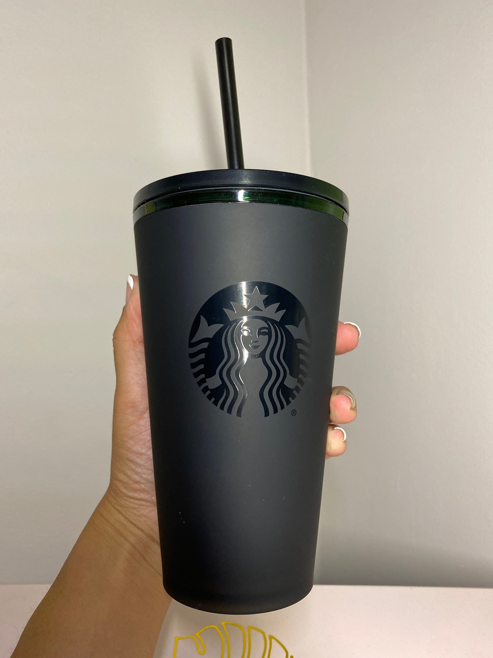 Matte Black Starbucks Tumbler 16oz Matte Black Starbucks Etsy