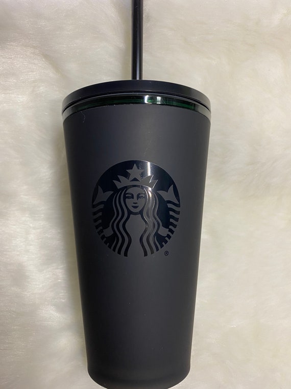 Matte Black Starbucks Tumbler 16oz Matte Black Starbucks Etsy