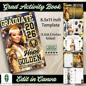 Grad Activity Book | Digital Download | for Canva