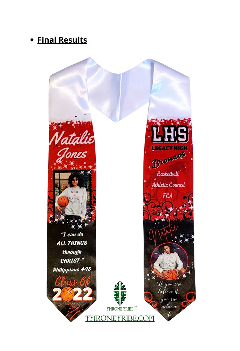 Graduation Stole Guide DIY CANVA TEMPLATE 11x17 And 13x19 Etsy Canada