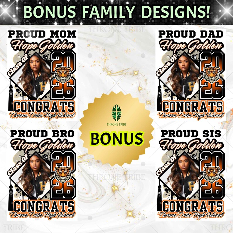 Grad Shirt Templates 2026 | 12 Template Bundle | Digital Download | Editable in Canva image 4