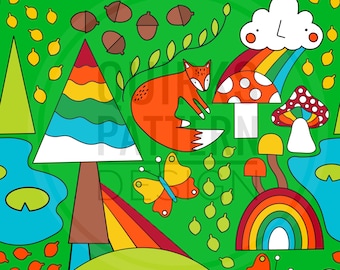 Patrón sin costuras Scandi, patrón sin costuras de otoño, diseño de tela, descarga digital, uso comercial, patrón de superficie