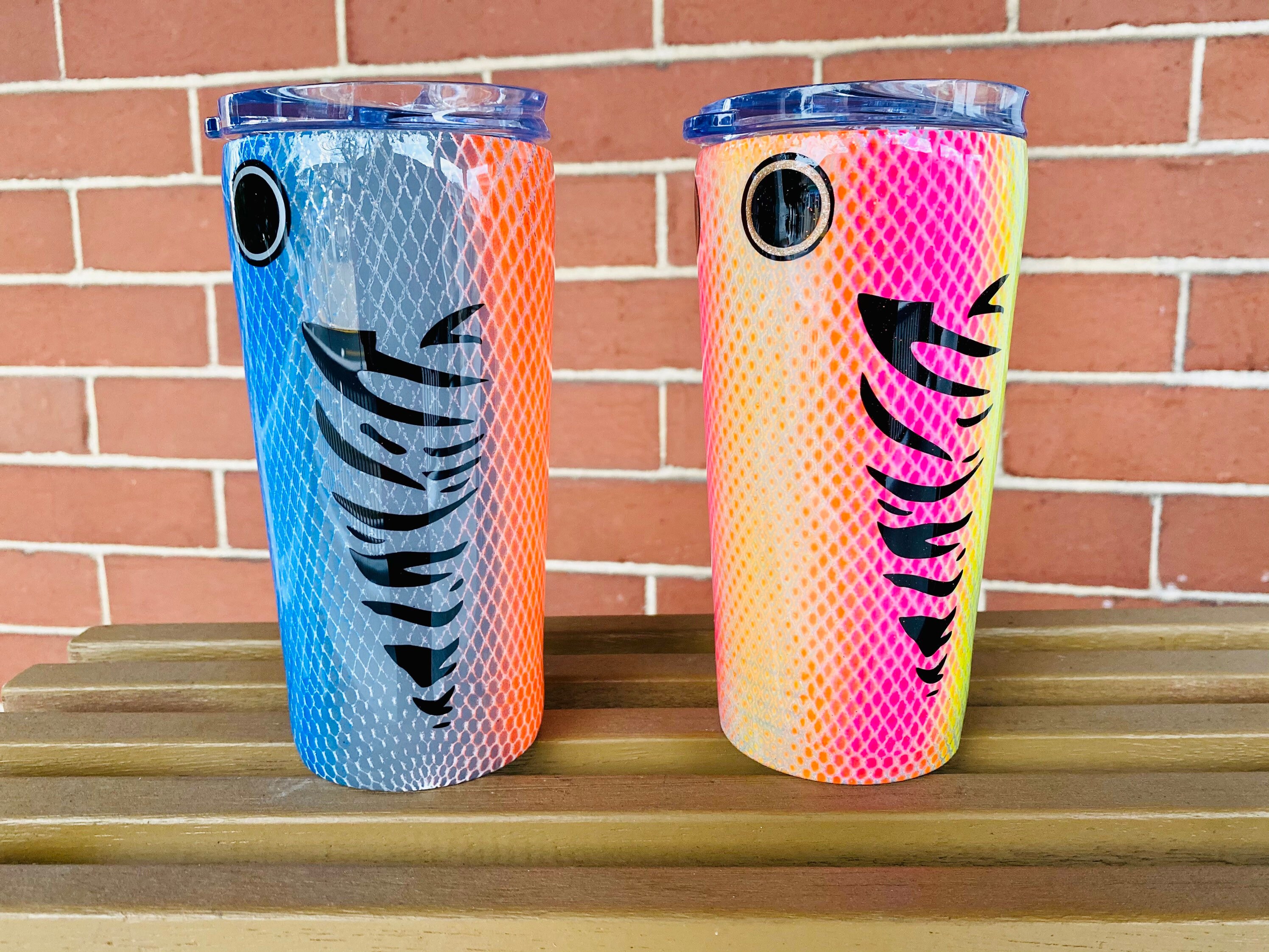 Custom Fishing Lure Tumbler Etsy