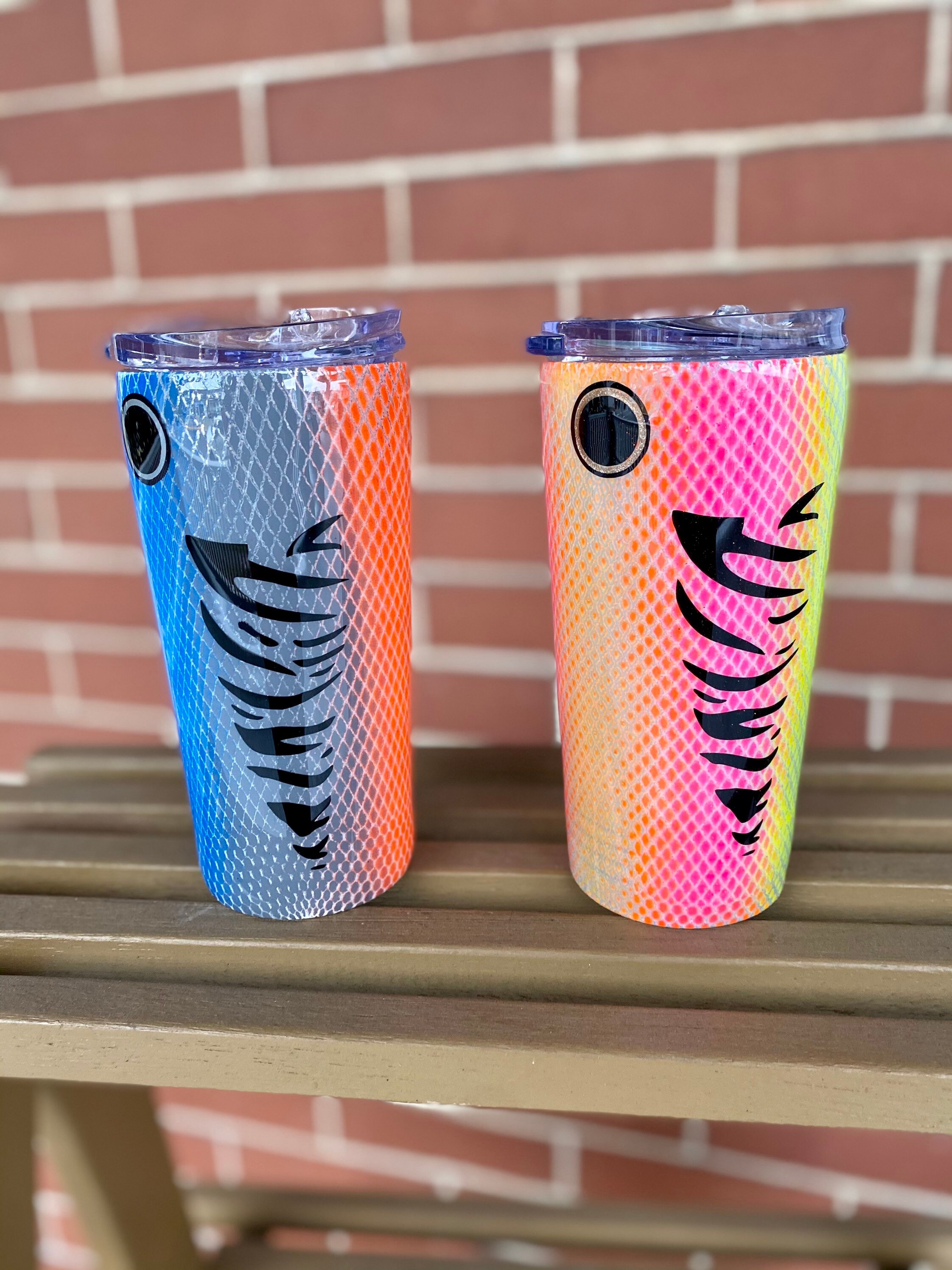 Custom Fishing Lure Tumbler Etsy