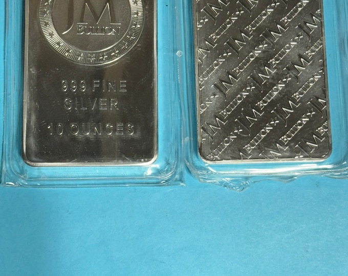 10 Oz. JM Bullion Silver Bar Etsy