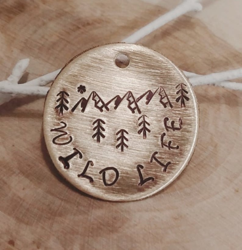 Metal Key Fob Custom Jewelry Hand Stamped Keychain Engraved ID Tag Metal Necklace Custom Gift Outdoor Life Personalized Keychain