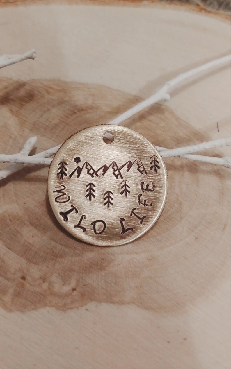 Metal Key Fob Custom Jewelry Hand Stamped Keychain Engraved ID Tag Metal Necklace Custom Gift Outdoor Life Personalized Keychain