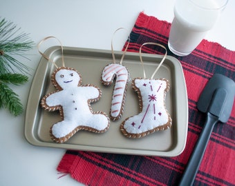Cute Christmas Cookie Felt Ornaments