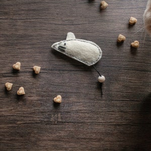 Felt and Wooden Ball Mouse Cat Toy
