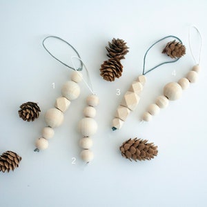 Chunky Wooden Abstract Ornaments