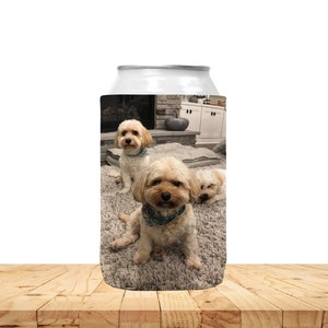 Custom photo can coolers, personalized photo can coolies, beer coolers, your photo on a can cooler