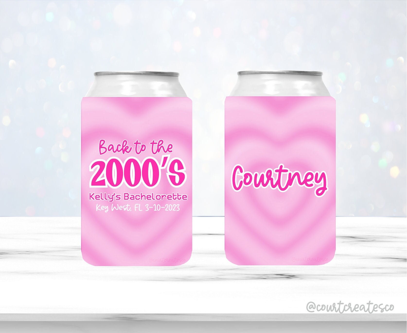 Custom Y2K can coolers 2000s theme party decorations y2k party favors personalized y2k can insulators