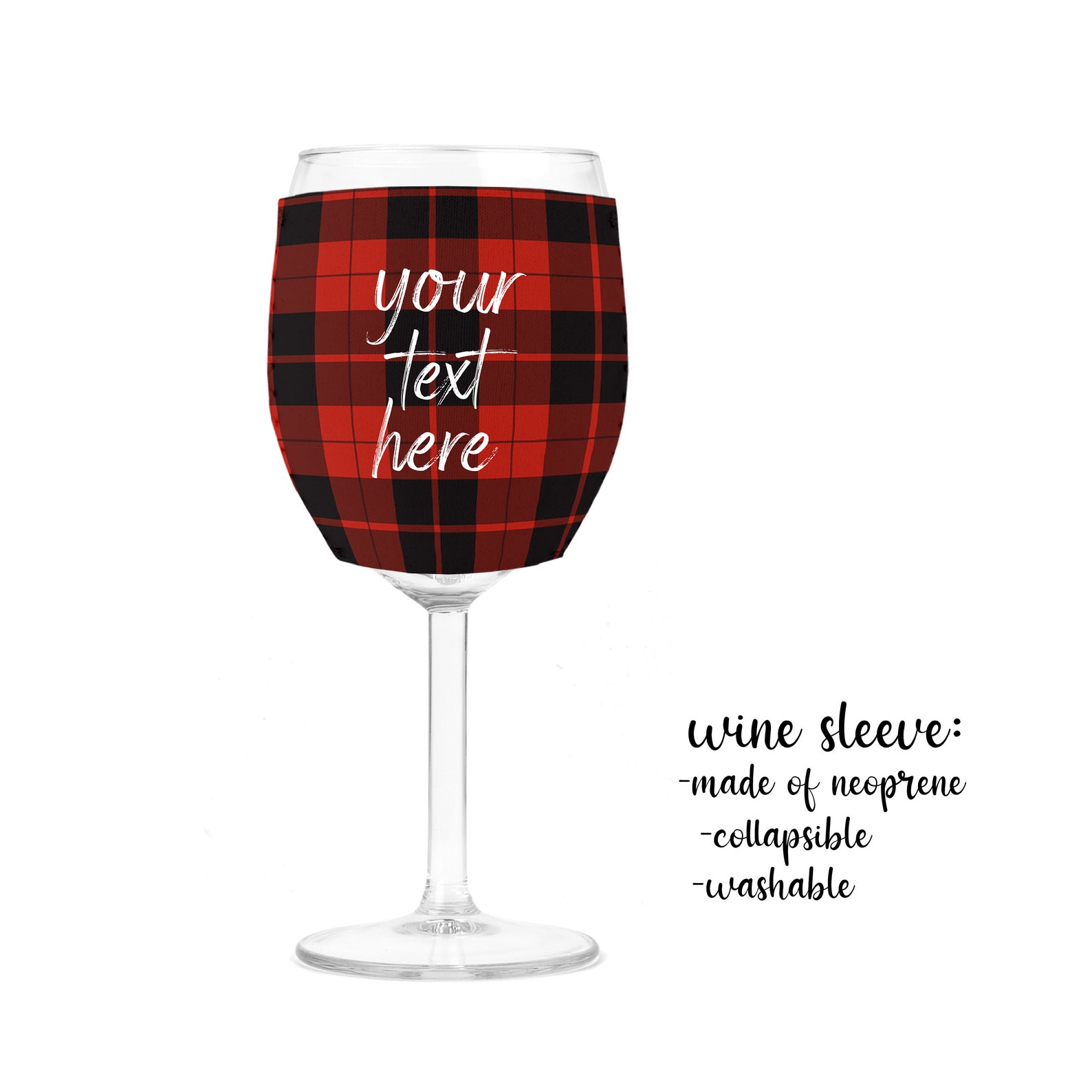 Custom Name Wine Glass Sleeves Personalized Name Wine Cooler Etsy