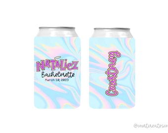 Enfriadores de latas de cumpleaños Y2K personalizados, enfriadores de fiestas temáticas de los años 2000, abrazadores de latas Y2K personalizados,