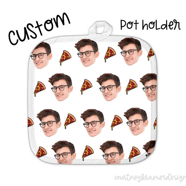 Custom faces pot holder, Custom face potholder, personalized pot-holder, custom faces oven mitt, personalized gifts