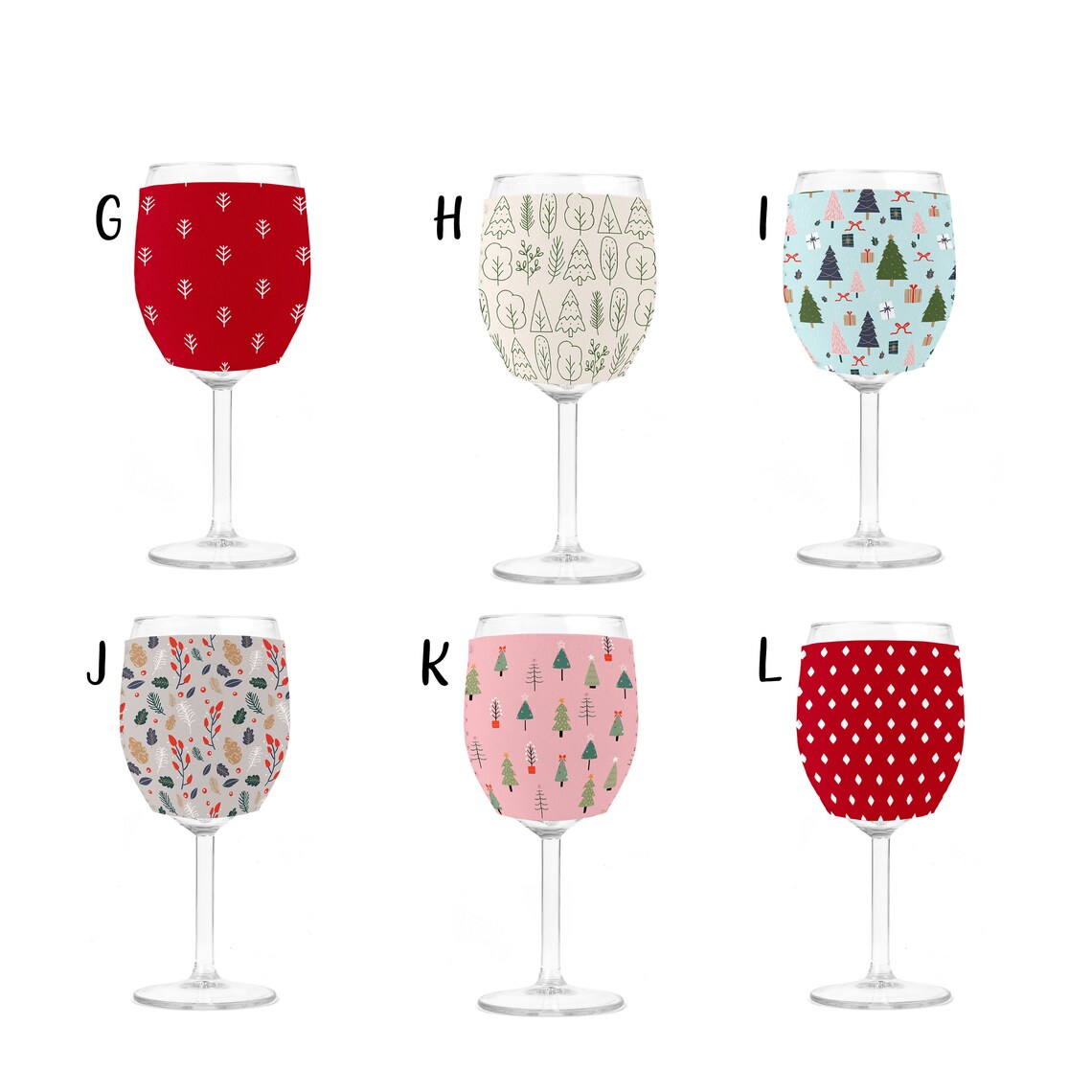 Custom Name Wine Glass Sleeves Personalized Name Wine Cooler Etsy