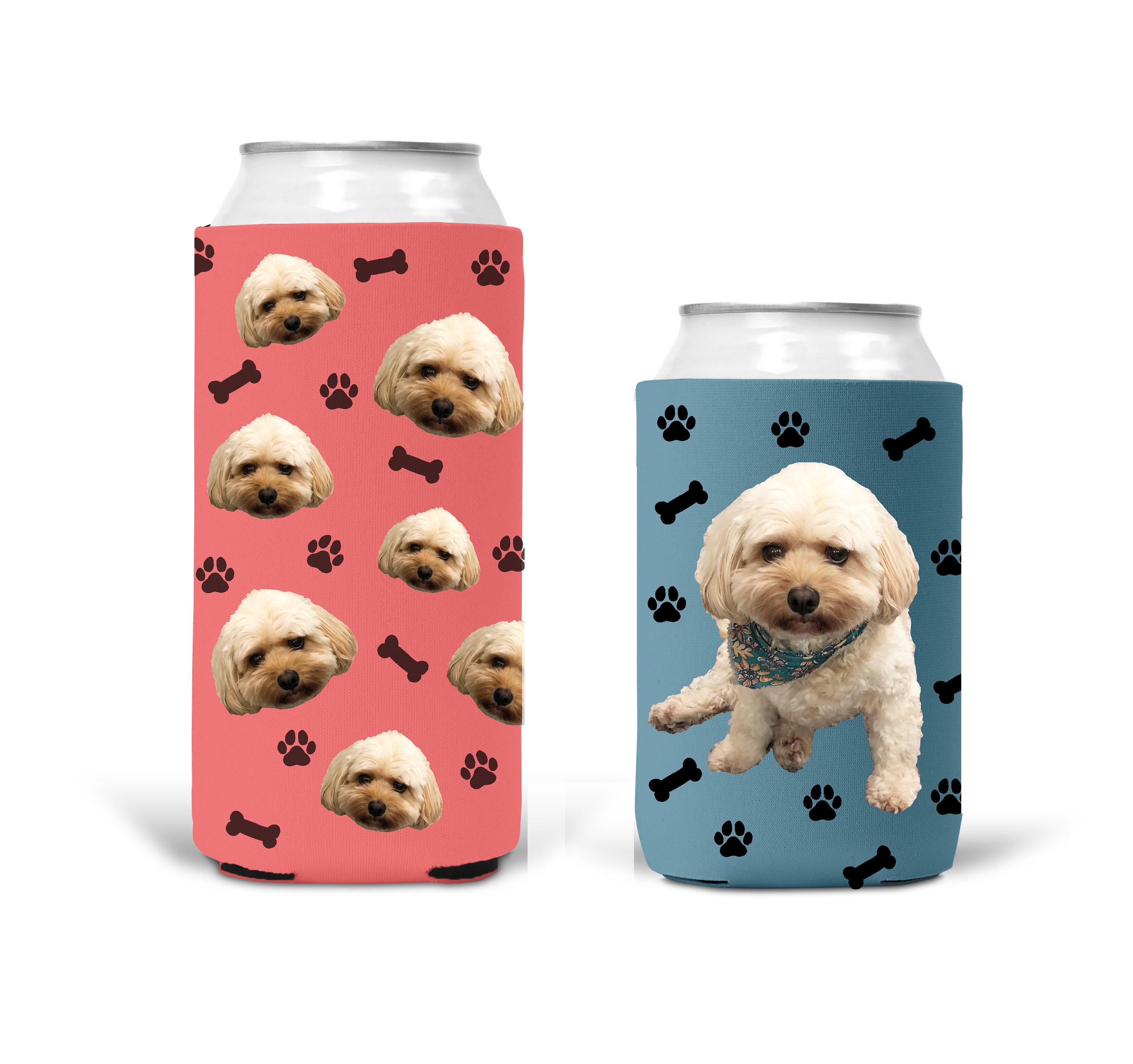 glacières personnalisées pour canettes animaux de compagnie, glacières chiens, protège-boissons chats, cadeaux personnalisés isolant visages