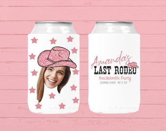 Laatste rodeo-koelers, laatste rit-blikken, vrijgezellenkoelers voor blikjes, jouw foto, gepersonaliseerde vrijgezellenfeestgunsten, blikjeskoelers