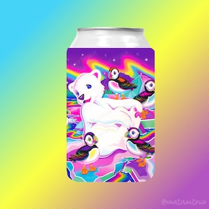 90&#39;s polar bear can cooler, polar bears can holder