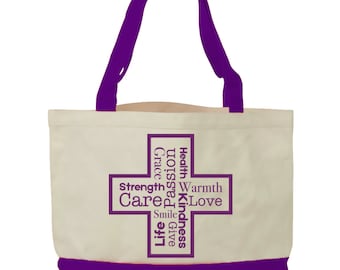 Women's Canvas "Cross"  Tote Bag