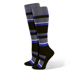 Think Medical&#39;s Mens Premium Stripe Block Compression Sock