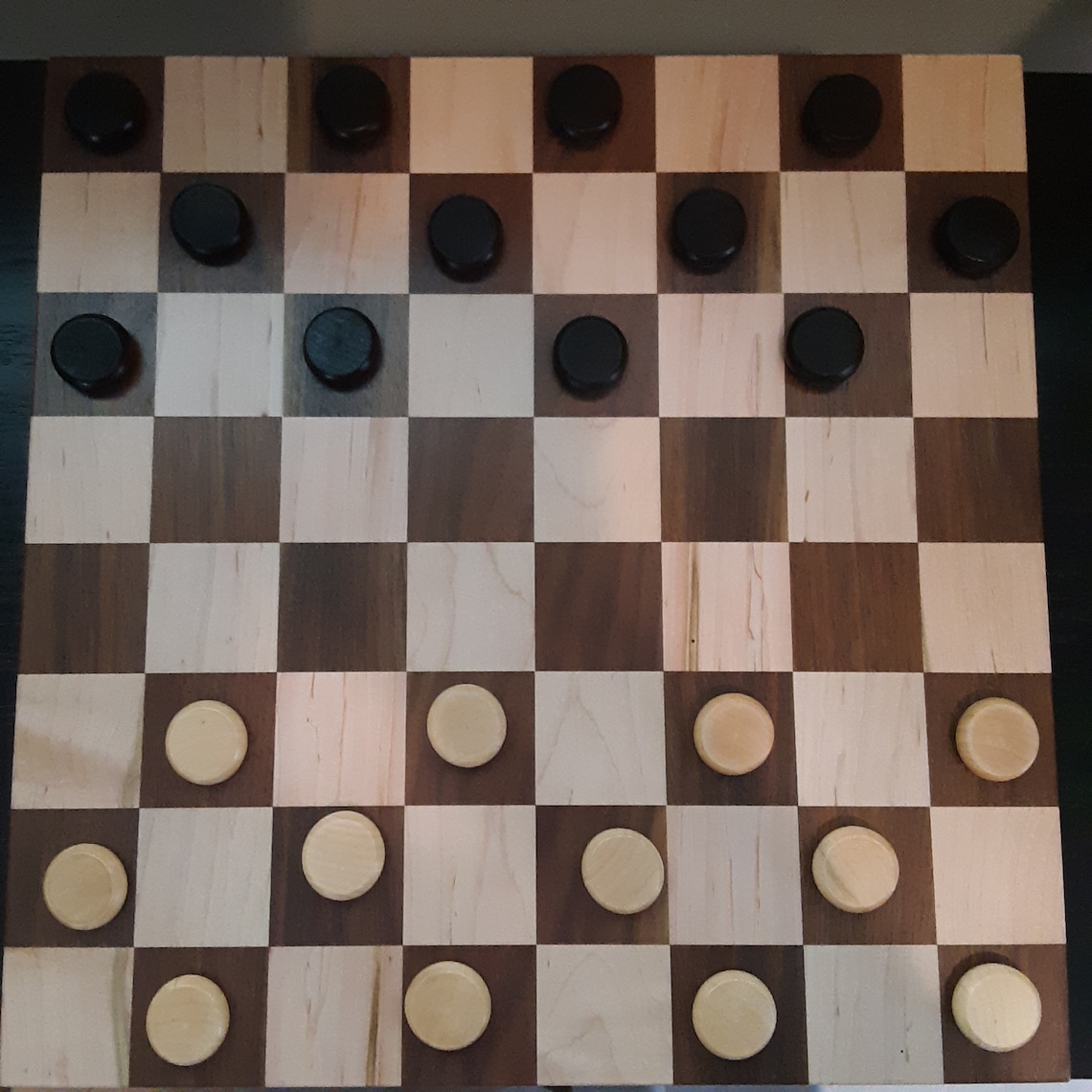 Handmade Wooden Checker Board Set Game Board Guy Gift Chritmas Etsy
