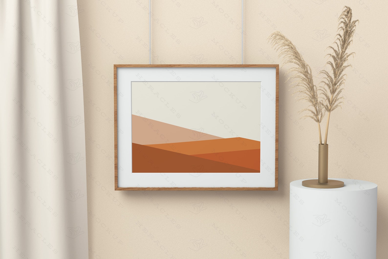 Download Artwork Mockup Horizontal Wood frame A4 A3 A5 Poster Mock up | Etsy