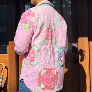 Pink Cloud Knitted Patchwork Jacket