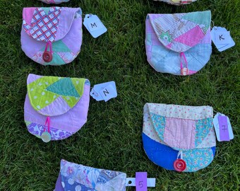 Vintage Quilt Coin Purse, PASTEL color Batch 8