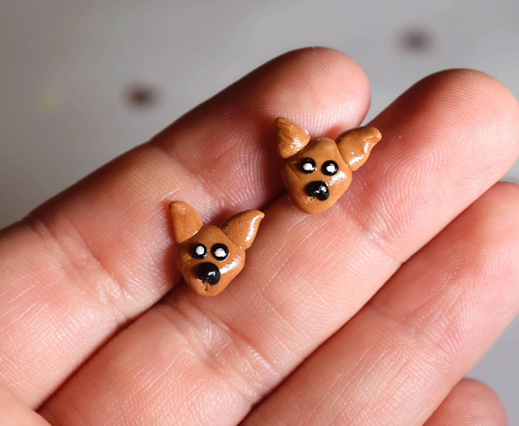 Hunde Ohrstecker Kleine Hunde Ohrringe Neuheit Ohrringe Etsy