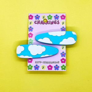 CLOUD HAIR CLIP - Blue Dreamy Hair Grip, Quirky Cloud Accessories, Fun Quirky Unique Gifts for Women and Children