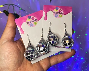 DISCO BALL EARRINGS - Quirky Unique Earrings, Novelty Disco Earrings, Pop Art Jewellery