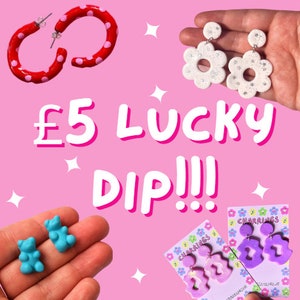 EARRING LUCKY DIP Earring Luck Dip, Jewelry Mystery Box, Fiver Lucky Dip image 1